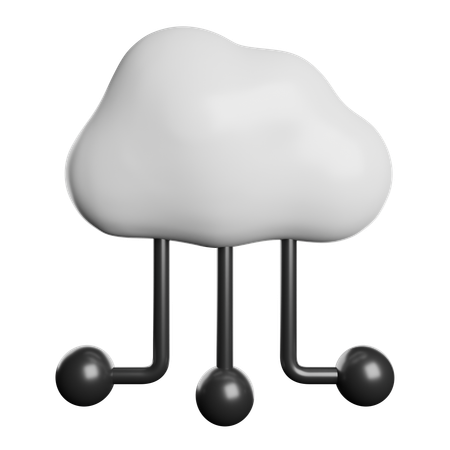 Réseau cloud  3D Icon