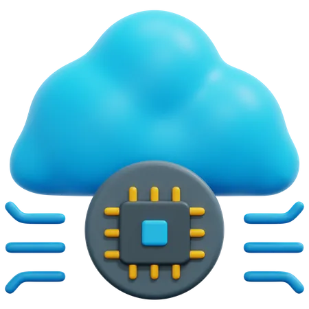 Réseau cloud  3D Icon