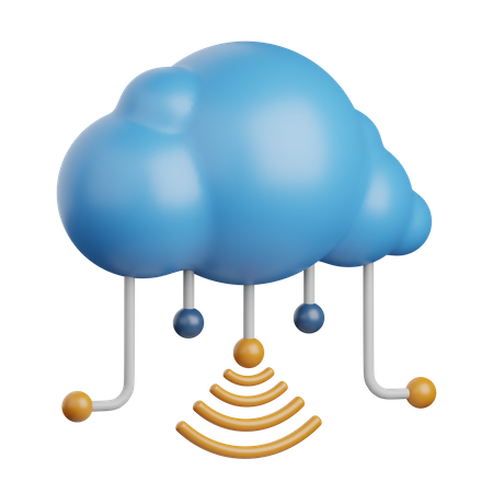 Réseau cloud  3D Icon