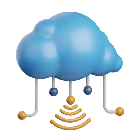 Réseau cloud  3D Icon