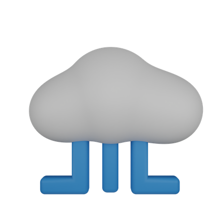 Réseau cloud  3D Icon