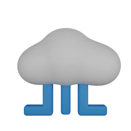 Réseau cloud  3D Icon