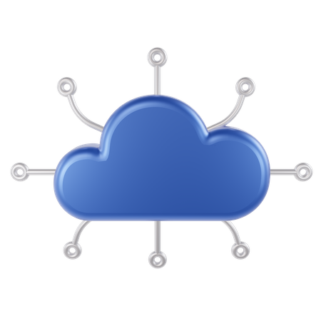 Réseau cloud  3D Icon