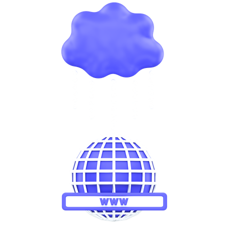 Réseau cloud  3D Icon