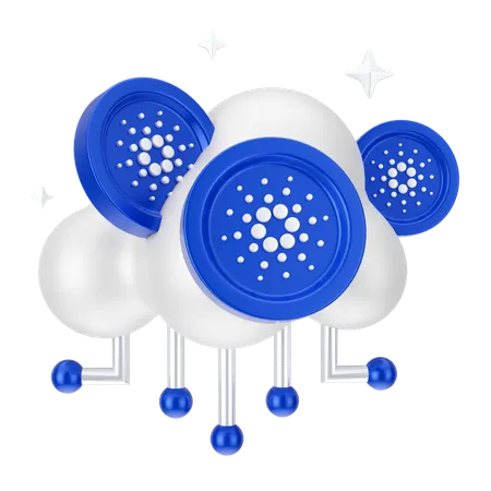 Réseau cloud cardano  3D Icon