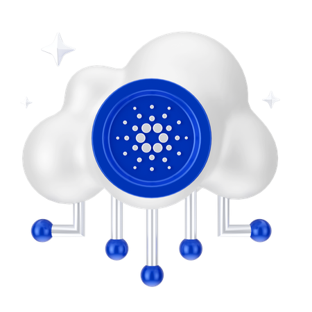 Réseau cloud cardano  3D Icon