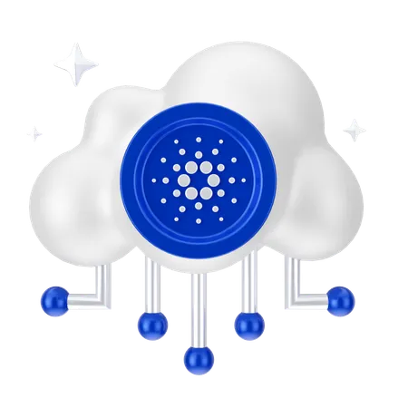 Réseau cloud cardano  3D Icon