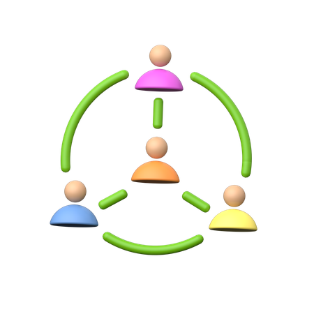Réseau d'affaires  3D Icon