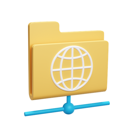 Réseau de dossiers  3D Icon