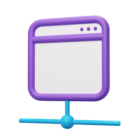 Réseau de navigateur  3D Icon