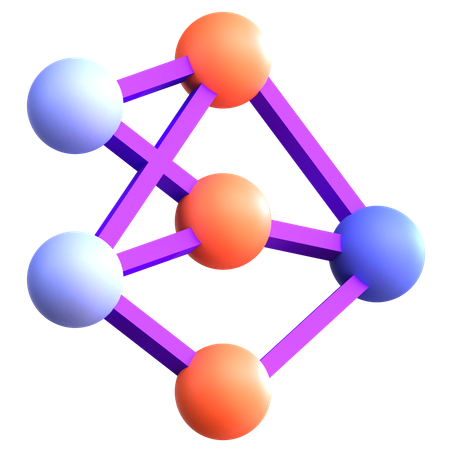 Réseau neuronal artificiel  3D Icon