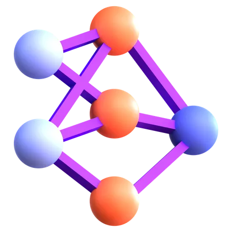 Réseau neuronal artificiel  3D Icon