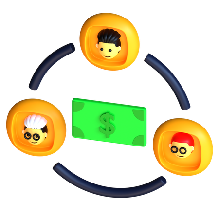 Réseau de personnes  3D Icon