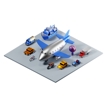 Réseau de transport  3D Icon