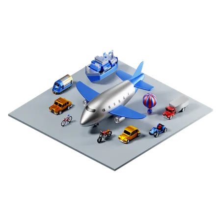 Réseau de transport  3D Icon