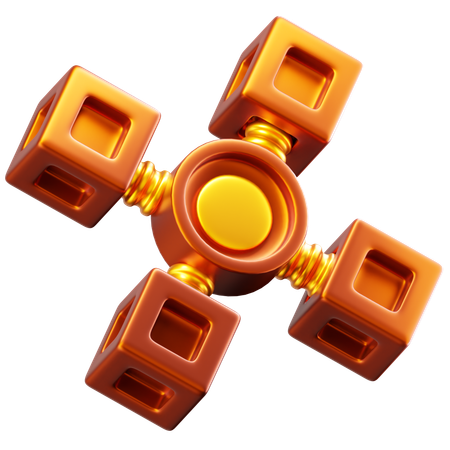 Réseau décentralisé  3D Icon