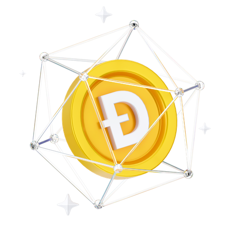 Réseau dogecoin  3D Icon