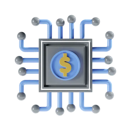 Réseau de dollars  3D Icon