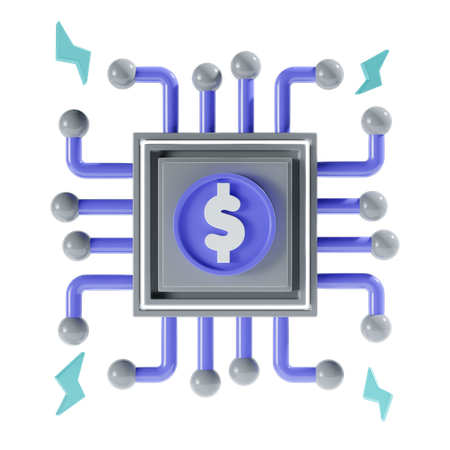 Réseau de dollars  3D Icon