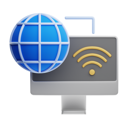 Réseau étendu WAN  3D Icon