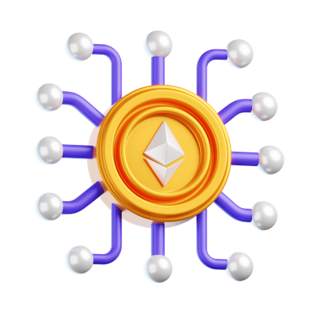 Réseau Ethereum  3D Icon