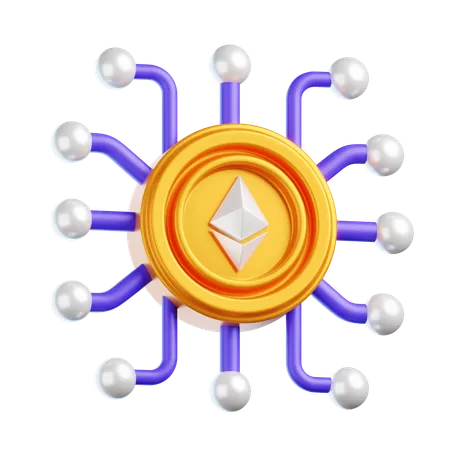 Réseau Ethereum  3D Icon