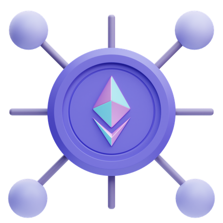 Réseau Ethereum  3D Icon