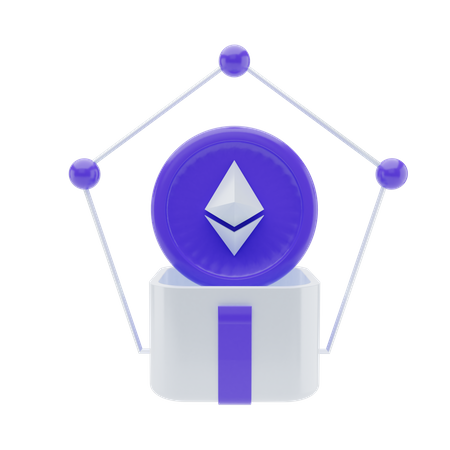 Réseau Ethereum  3D Illustration