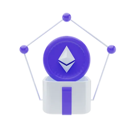 Réseau Ethereum  3D Illustration