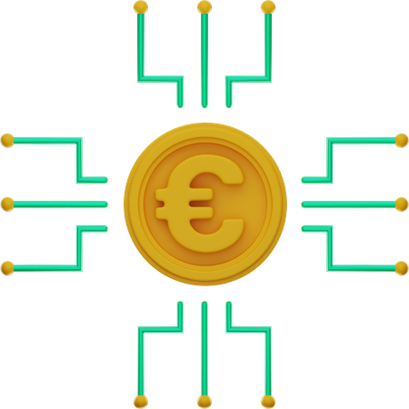 Réseau euro  3D Illustration