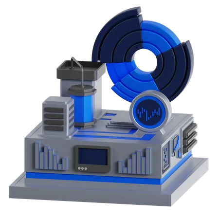 Graphique de réseau  3D Icon