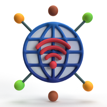 Réseau Internet  3D Icon