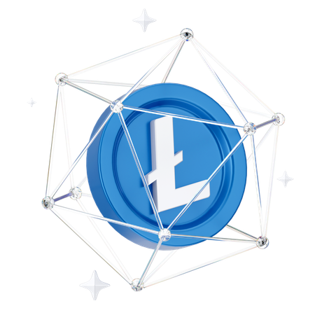 Réseau linecoin  3D Icon