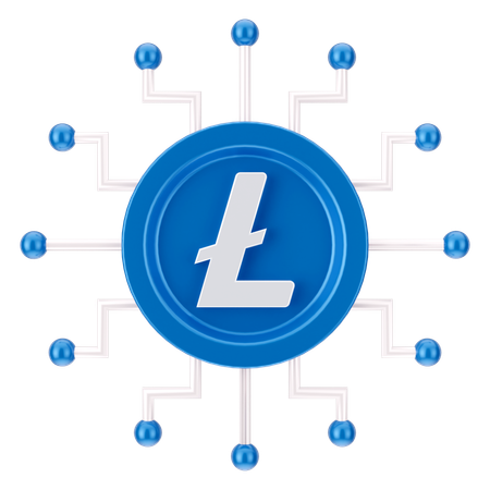 Réseau linecoin  3D Icon