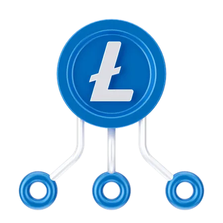 Réseau linecoin  3D Icon