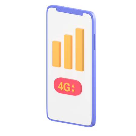 Réseau mobile 4G  3D Icon