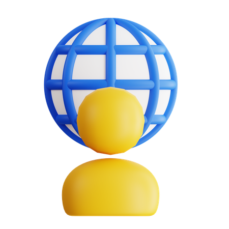 Réseau mondial  3D Icon