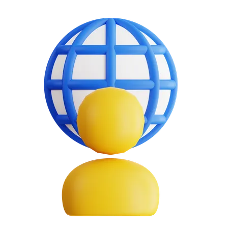 Réseau mondial  3D Icon