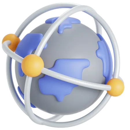 Réseau mondial  3D Icon