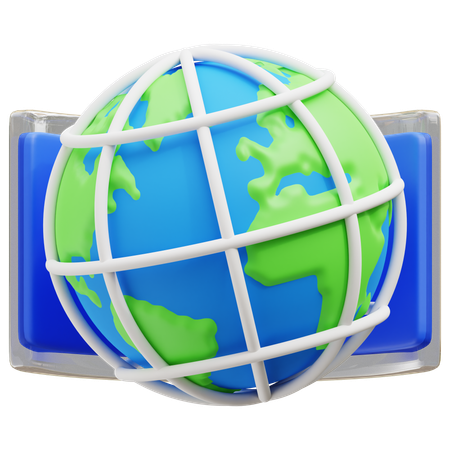 Réseau mondial  3D Icon