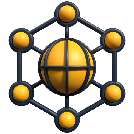 Réseau mondial  3D Illustration