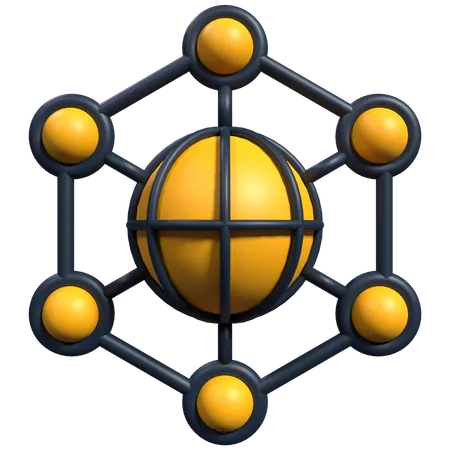 Réseau mondial  3D Illustration