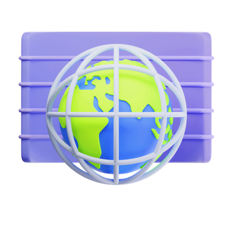 Réseau mondial  3D Icon