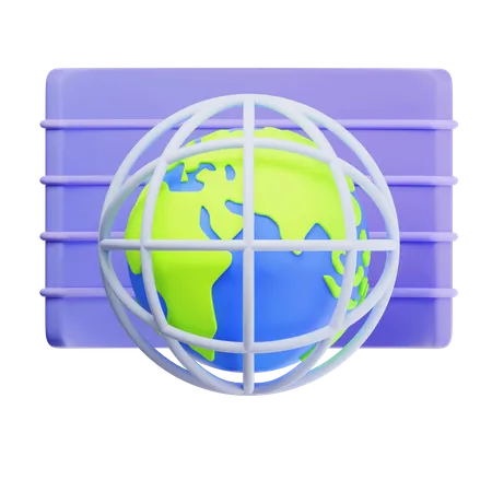 Réseau mondial  3D Icon