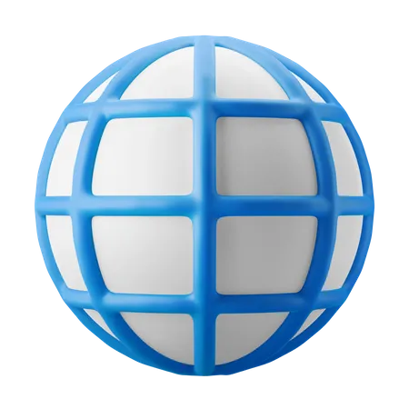 Réseau mondial  3D Icon