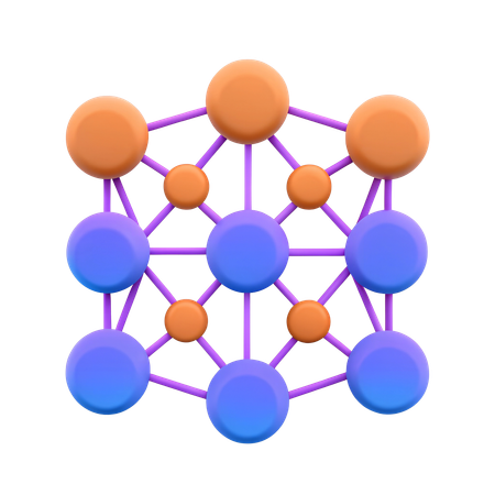 Réseau neuronal  3D Icon