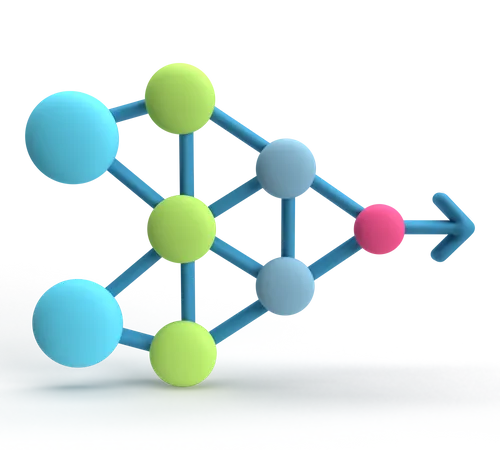 Réseau neuronal  3D Icon