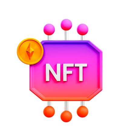 Réseau nft  3D Illustration