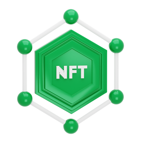 Réseau nft  3D Illustration