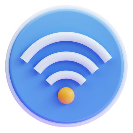 Réseau sans fil  3D Icon